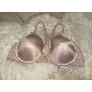 Maidenform 07112 One Fab Fit Extra Coverage Racerback Bra Front Close 38C Pink